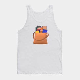 Bag of Books (White Background) Tank Top